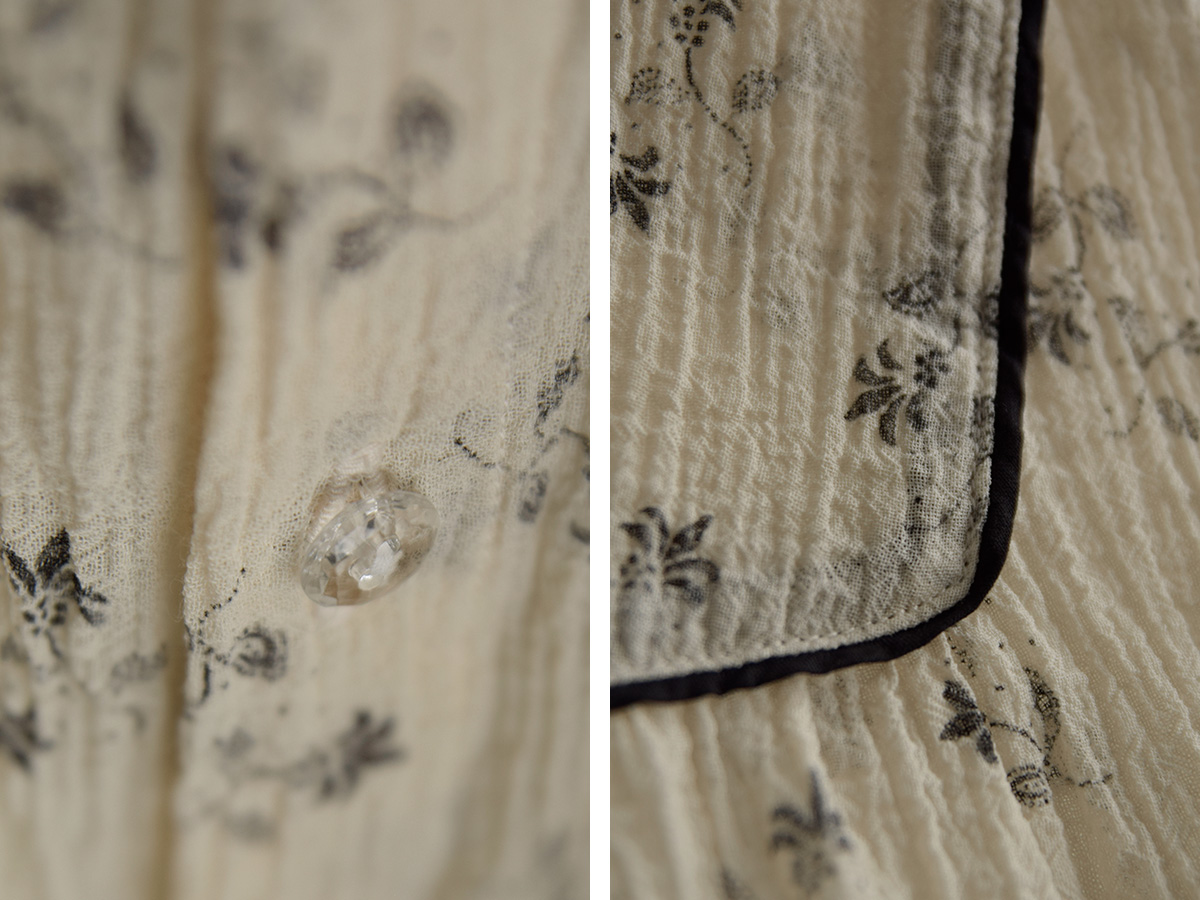 TOUJOURS(�g�D�W���[)�t�@�C���R�b�g���K�[�[ �s�O�����g�t���[�����v�����g �u���E�X �gPiping Bolero Blouse�h tm44ls01