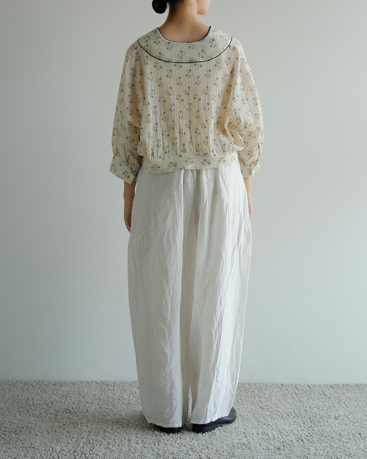 TOUJOURS(�g�D�W���[)�t�@�C���R�b�g���K�[�[ �s�O�����g�t���[�����v�����g �u���E�X �gPiping Bolero Blouse�h tm44ls01