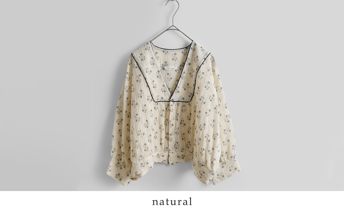 TOUJOURS(�g�D�W���[)�t�@�C���R�b�g���K�[�[ �s�O�����g�t���[�����v�����g �u���E�X �gPiping Bolero Blouse�h tm44ls01