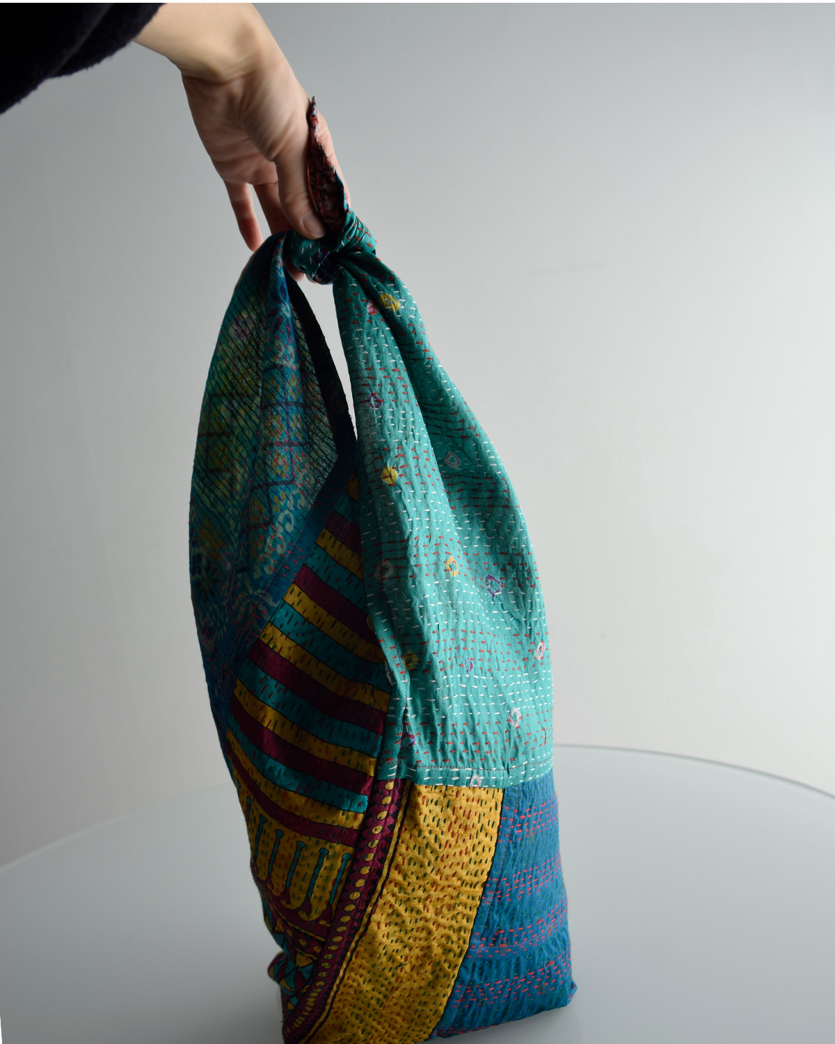 WONDER FULL LIFE(�����_�[�t�����C�t)�J���^ �{�^�j�J�� �o�b�O �gKANTHA BOTANICAL BAG large�h wfl26-a68-1