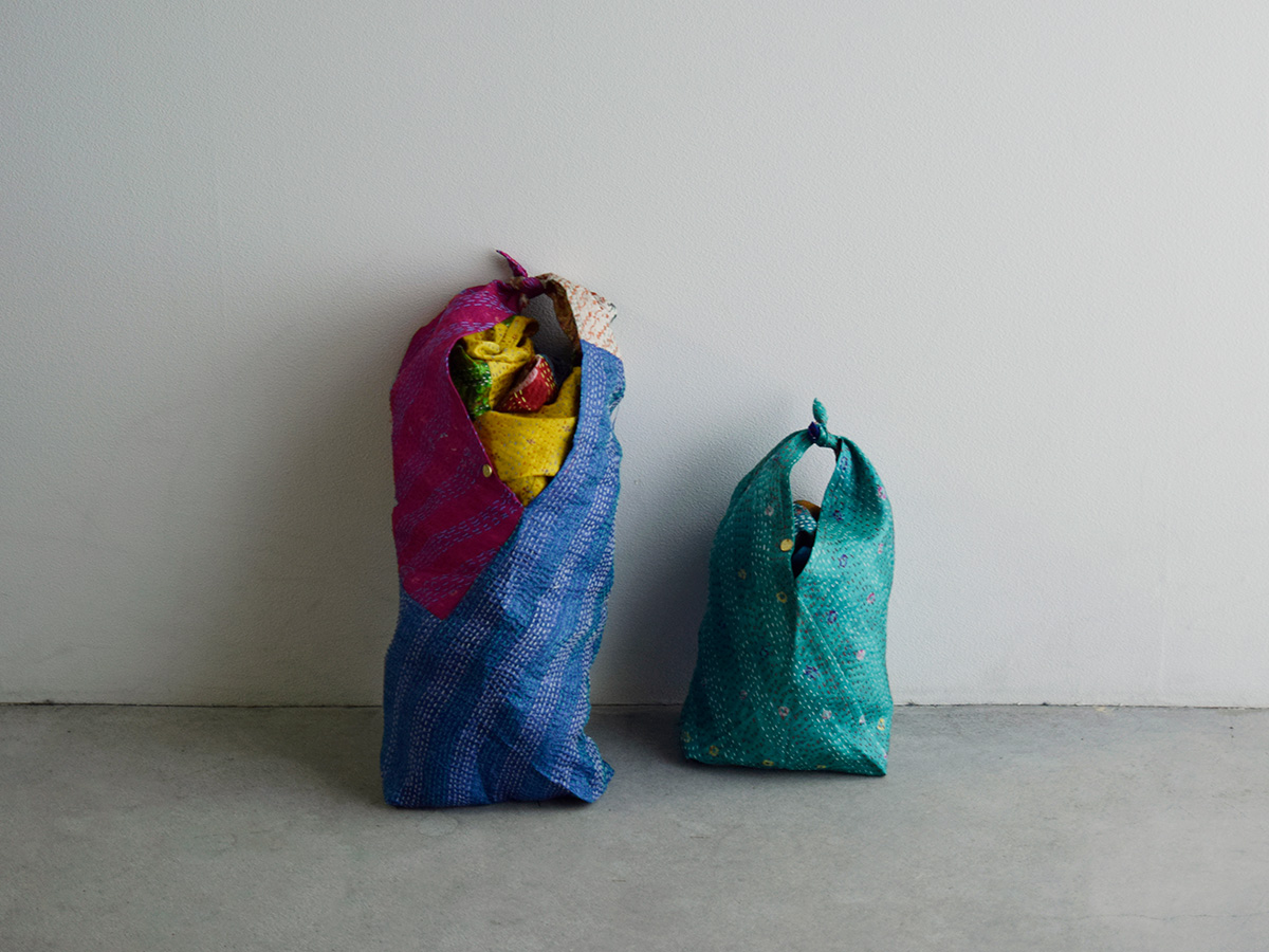 WONDER FULL LIFE(�����_�[�t�����C�t)�J���^ �{�^�j�J�� �o�b�O �gKANTHA BOTANICAL BAG large�h wfl26-a68-1