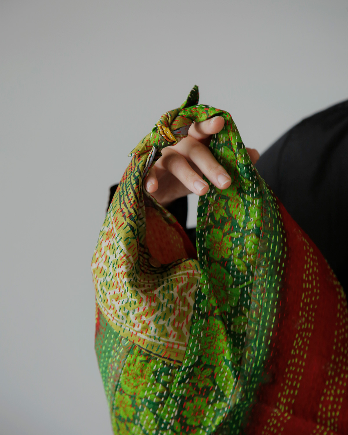 WONDER FULL LIFE(�����_�[�t�����C�t)�J���^ �{�^�j�J�� �o�b�O �gKANTHA BOTANICAL BAG small�h wfl26-a68-2