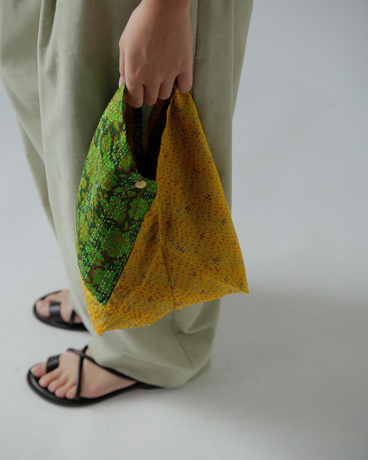 WONDER FULL LIFE(�����_�[�t�����C�t)�J���^ �{�^�j�J�� �o�b�O �gKANTHA BOTANICAL BAG small�h wfl26-a68-2