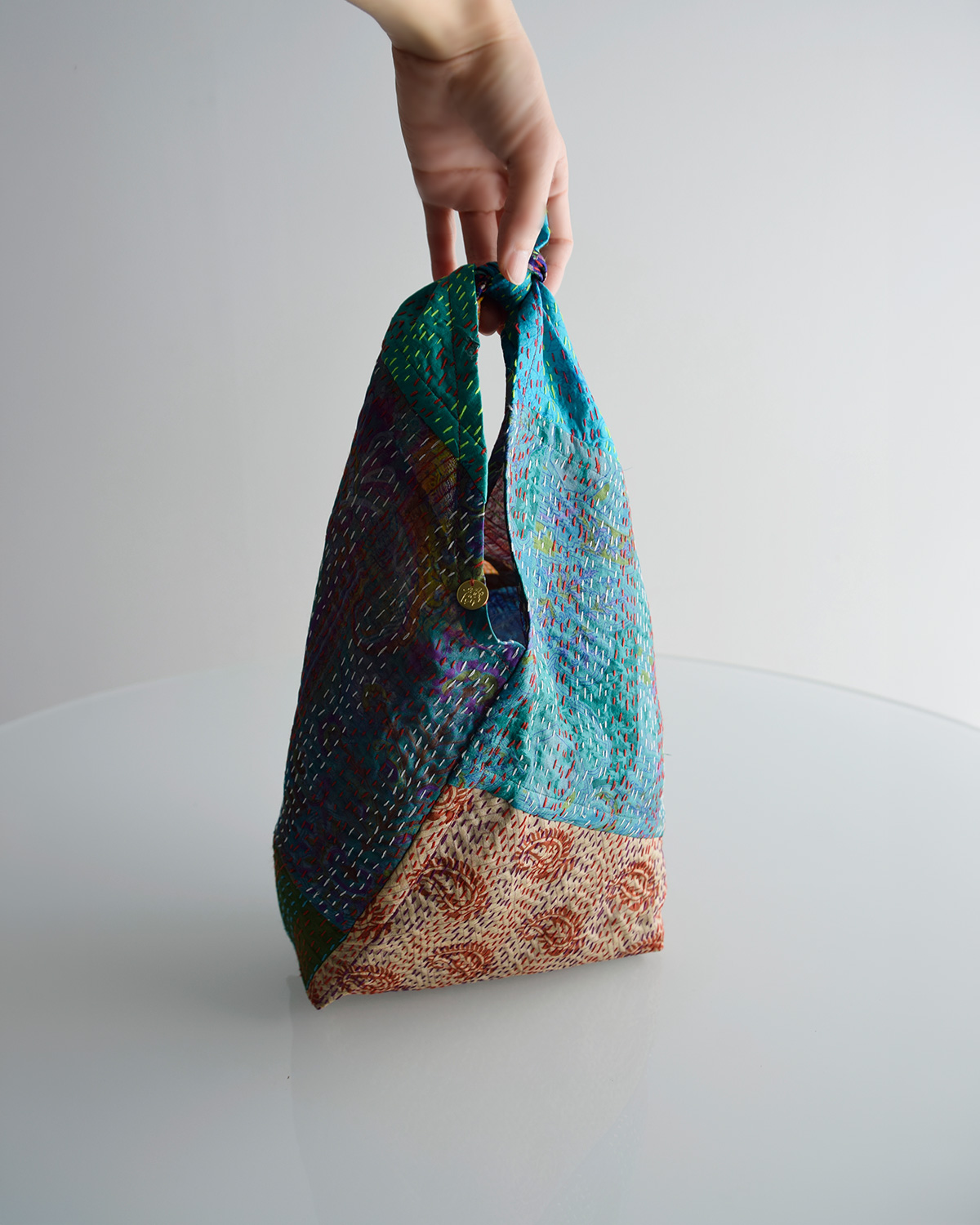WONDER FULL LIFE(�����_�[�t�����C�t)�J���^ �{�^�j�J�� �o�b�O �gKANTHA BOTANICAL BAG small�h wfl26-a68-2