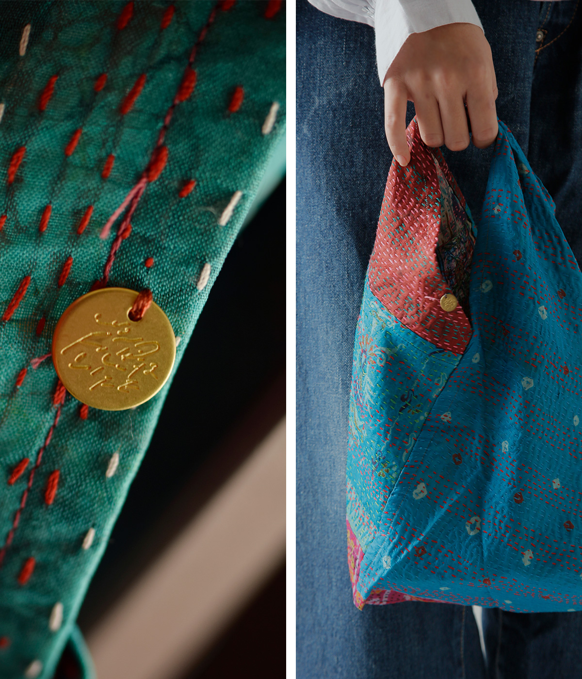 WONDER FULL LIFE(�����_�[�t�����C�t)�J���^ �{�^�j�J�� �o�b�O �gKANTHA BOTANICAL BAG small�h wfl26-a68-2