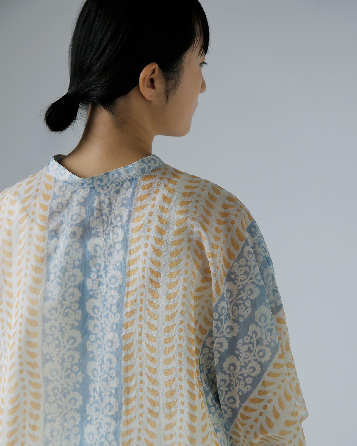 WONDER FULL LIFE(�����_�[�t�����C�t)�R�b�g���V���N �u���b�N�v�����g �u���E�X �gDUAL BLOUSE�h wfl26-s77