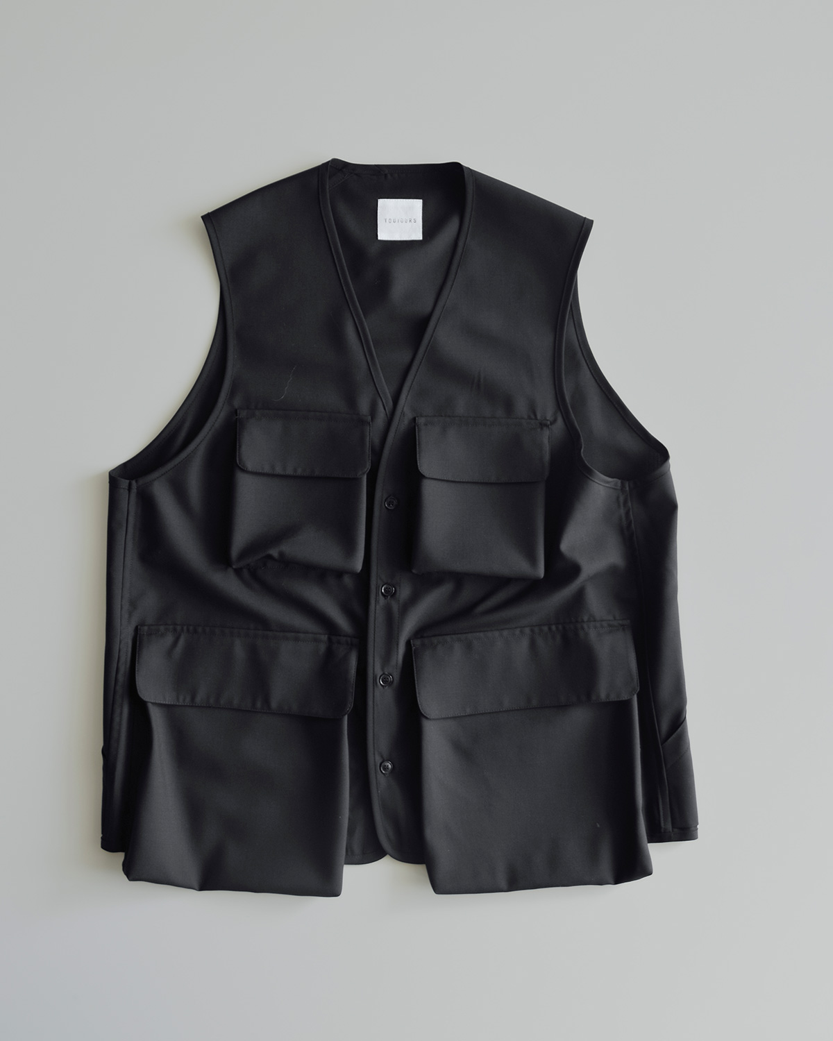 TOUJOURS(�g�D�W���[)SUPER120s�g���s�J���E�[�� �x�X�g �gHunting Utility Long Vest�h ym44av02