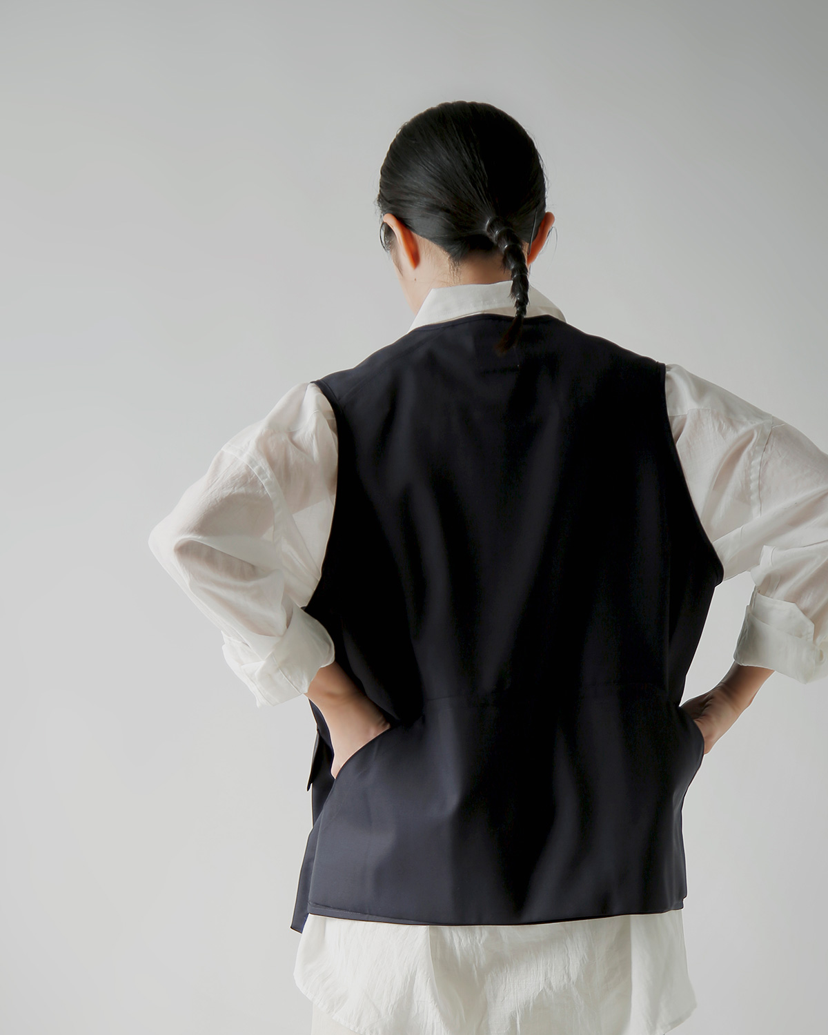 TOUJOURS(�g�D�W���[)SUPER120s�g���s�J���E�[�� �x�X�g �gHunting Utility Long Vest�h ym44av02