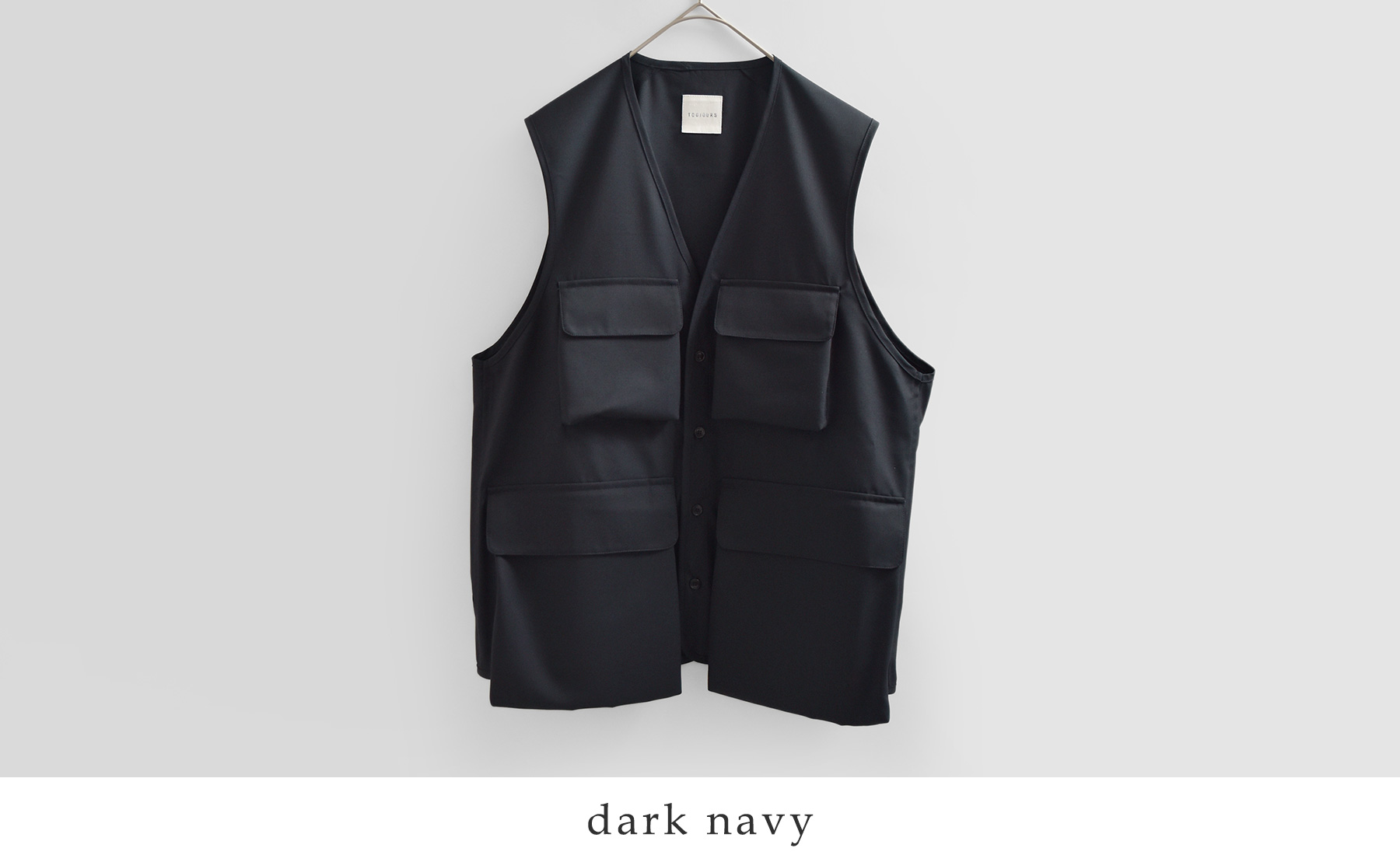 TOUJOURS(�g�D�W���[)SUPER120s�g���s�J���E�[�� �x�X�g �gHunting Utility Long Vest�h ym44av02