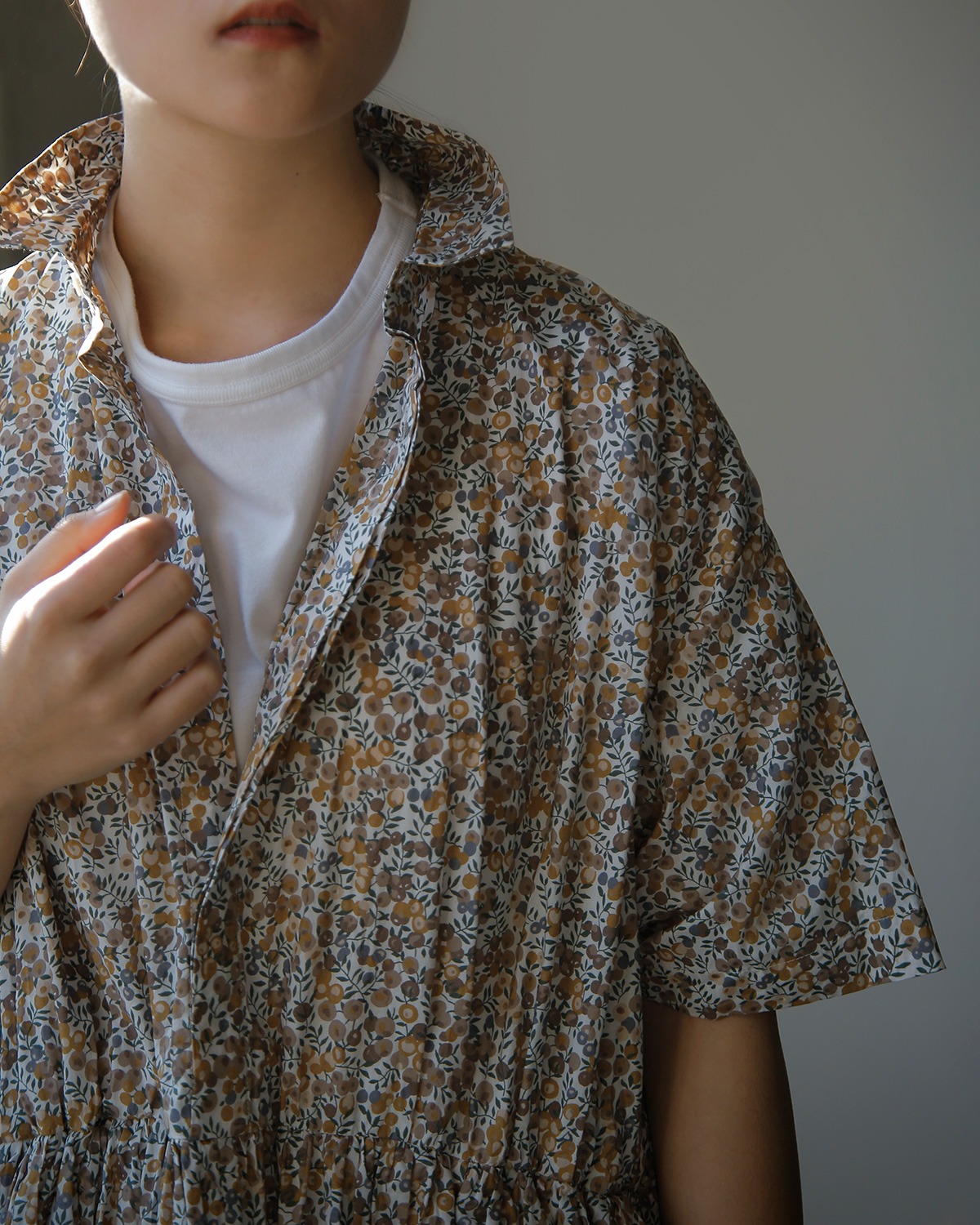 TOUJOURS(�g�D�W���[)���o�e�B�t�����[�v�����g�R�b�g�� �h���X �gShort Sleeve Classic Gathered Dress�h ym44id04-ym44sd04