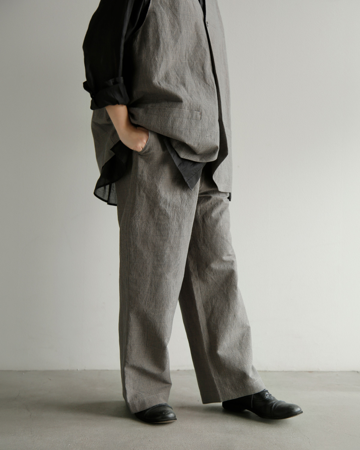 TOUJOURS(�g�D�W���[)�r�X�R�[�X�R�b�g�����l�� �O�����`�F�b�N �p���c �gEasy Trousers�h ym44jp04