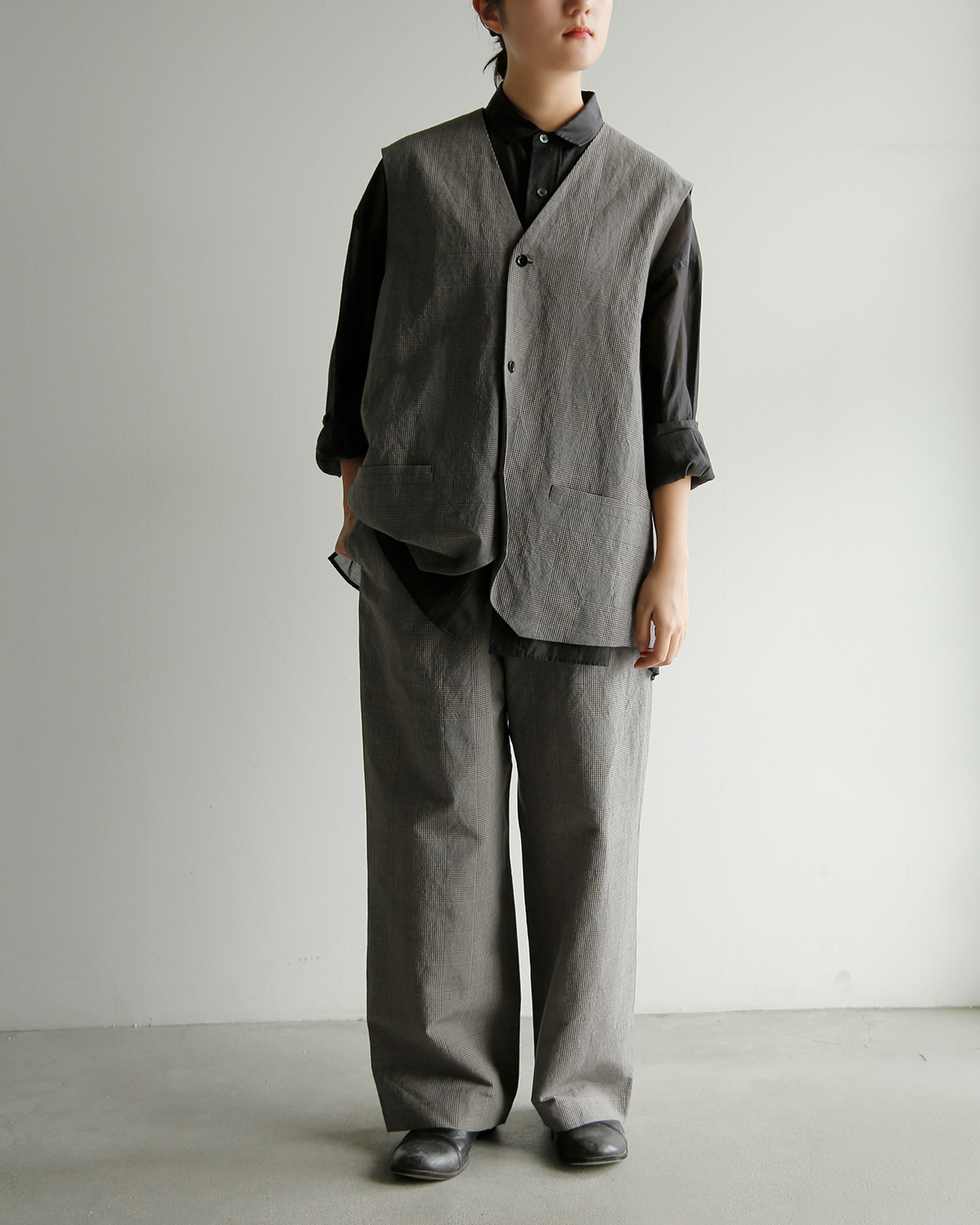 TOUJOURS(�g�D�W���[)�r�X�R�[�X�R�b�g�����l�� �O�����`�F�b�N �p���c �gEasy Trousers�h ym44jp04