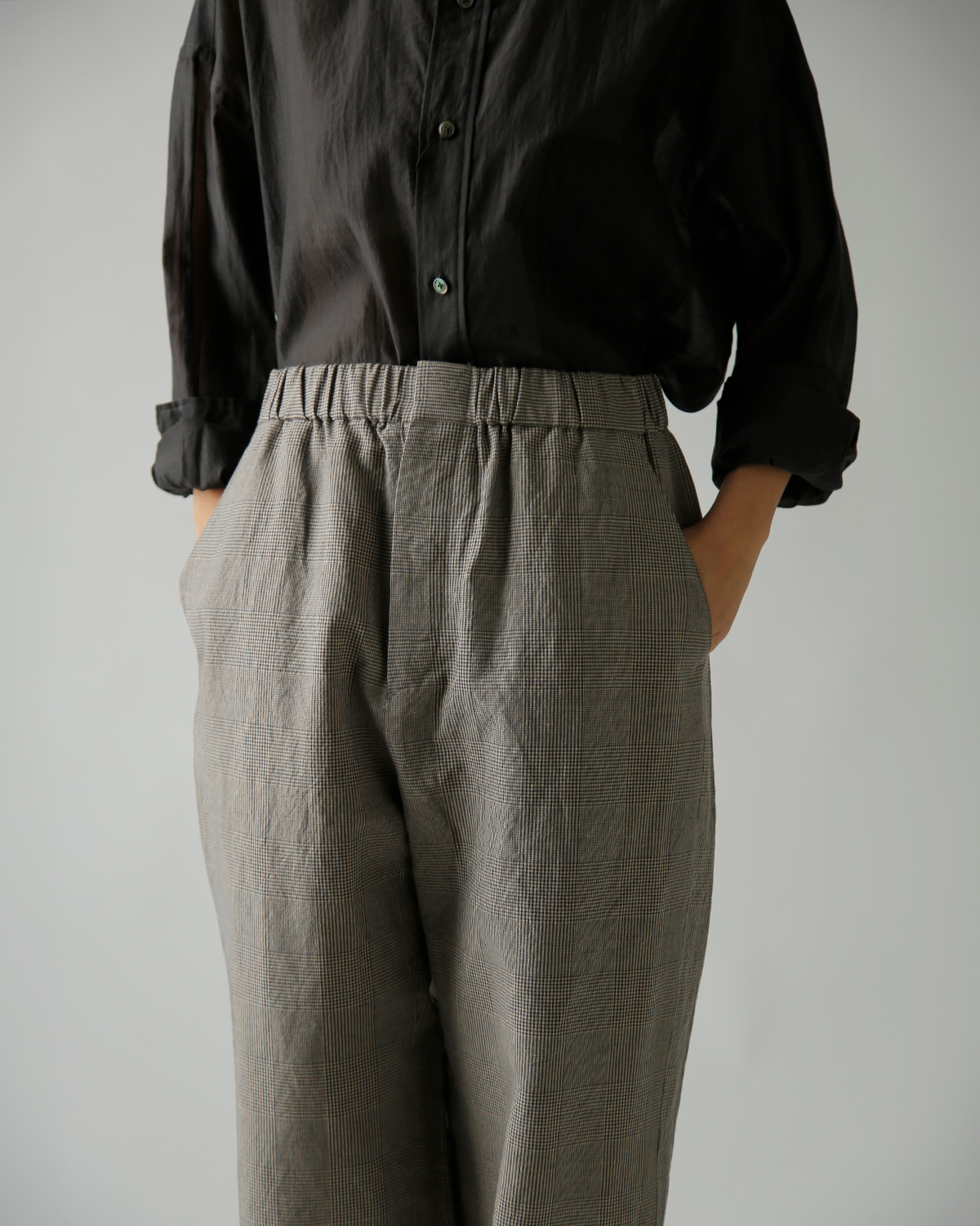 TOUJOURS(�g�D�W���[)�r�X�R�[�X�R�b�g�����l�� �O�����`�F�b�N �p���c �gEasy Trousers�h ym44jp04