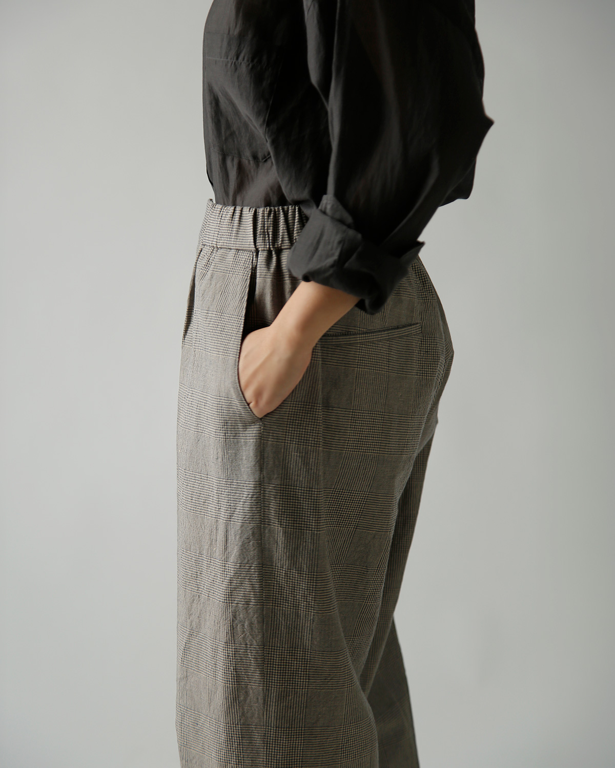 TOUJOURS(�g�D�W���[)�r�X�R�[�X�R�b�g�����l�� �O�����`�F�b�N �p���c �gEasy Trousers�h ym44jp04