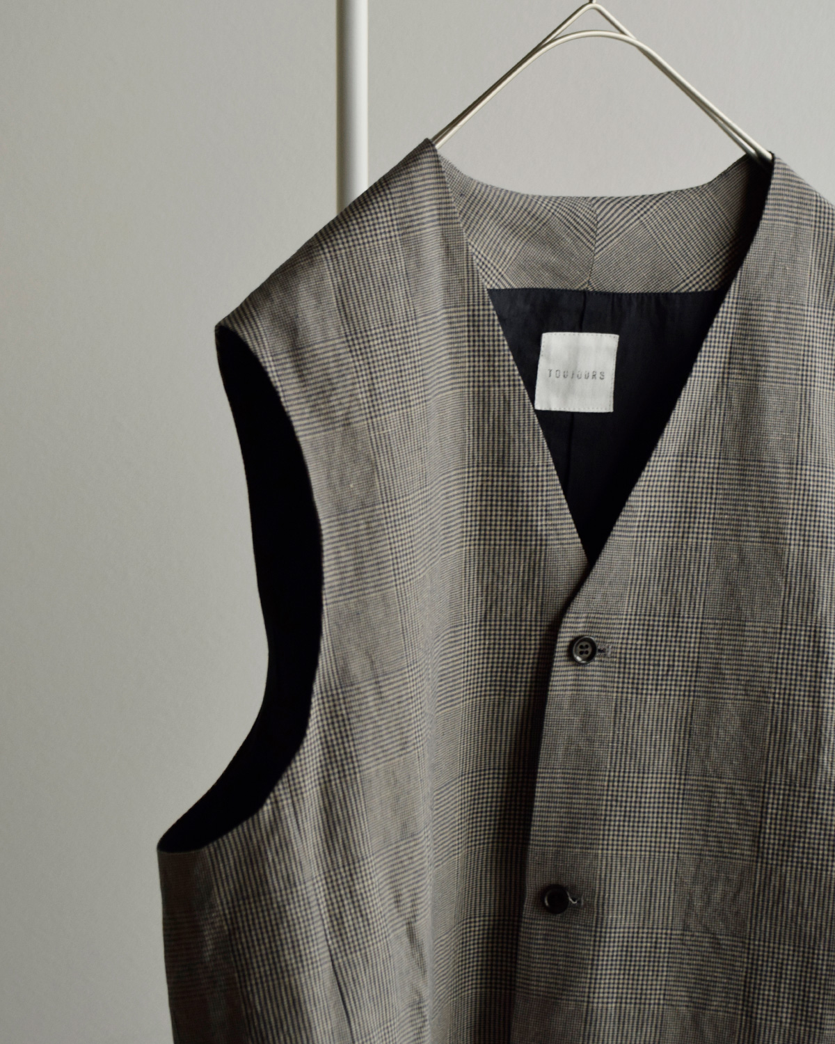 TOUJOURS(�g�D�W���[)�r�X�R�[�X�R�b�g�����l�� �O�����`�F�b�N �x�X�g �gOversize Vest�h ym44jv03