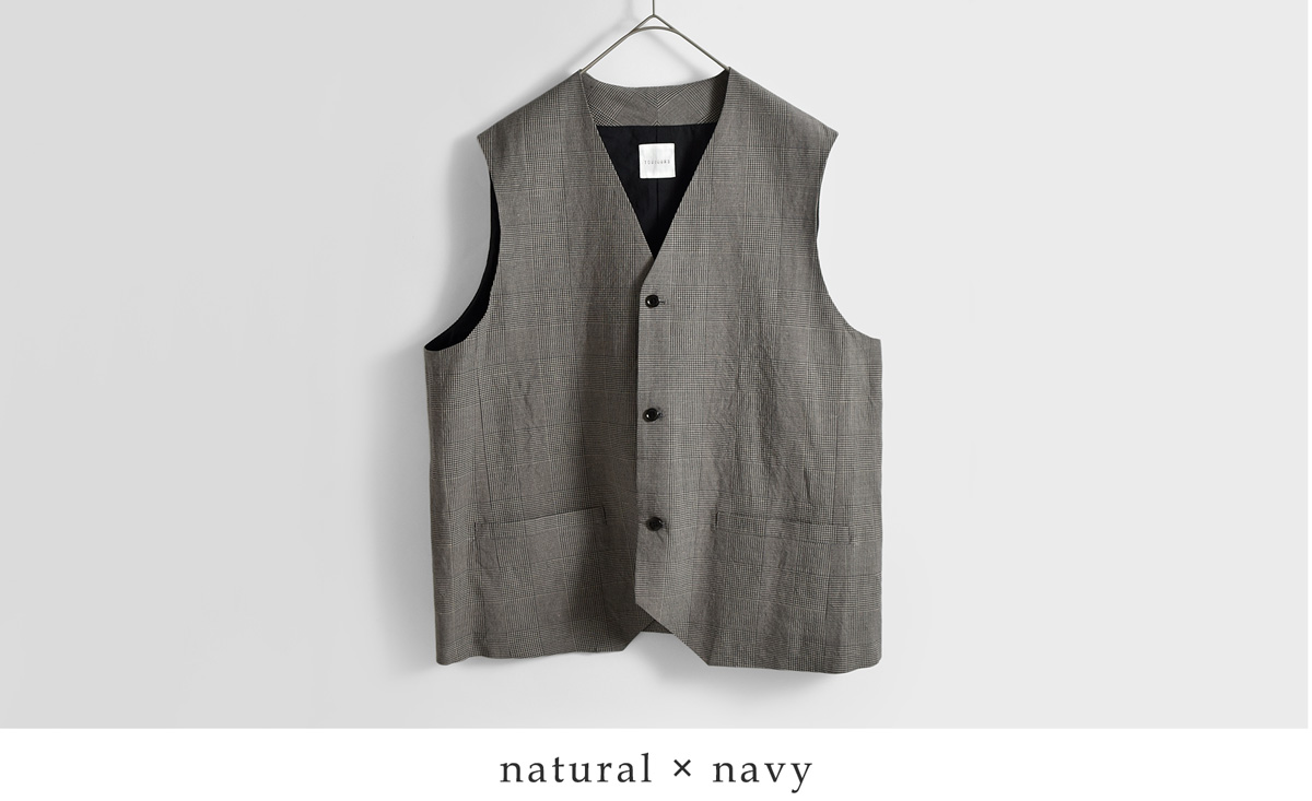 TOUJOURS(�g�D�W���[)�r�X�R�[�X�R�b�g�����l�� �O�����`�F�b�N �x�X�g �gOversize Vest�h ym44jv03