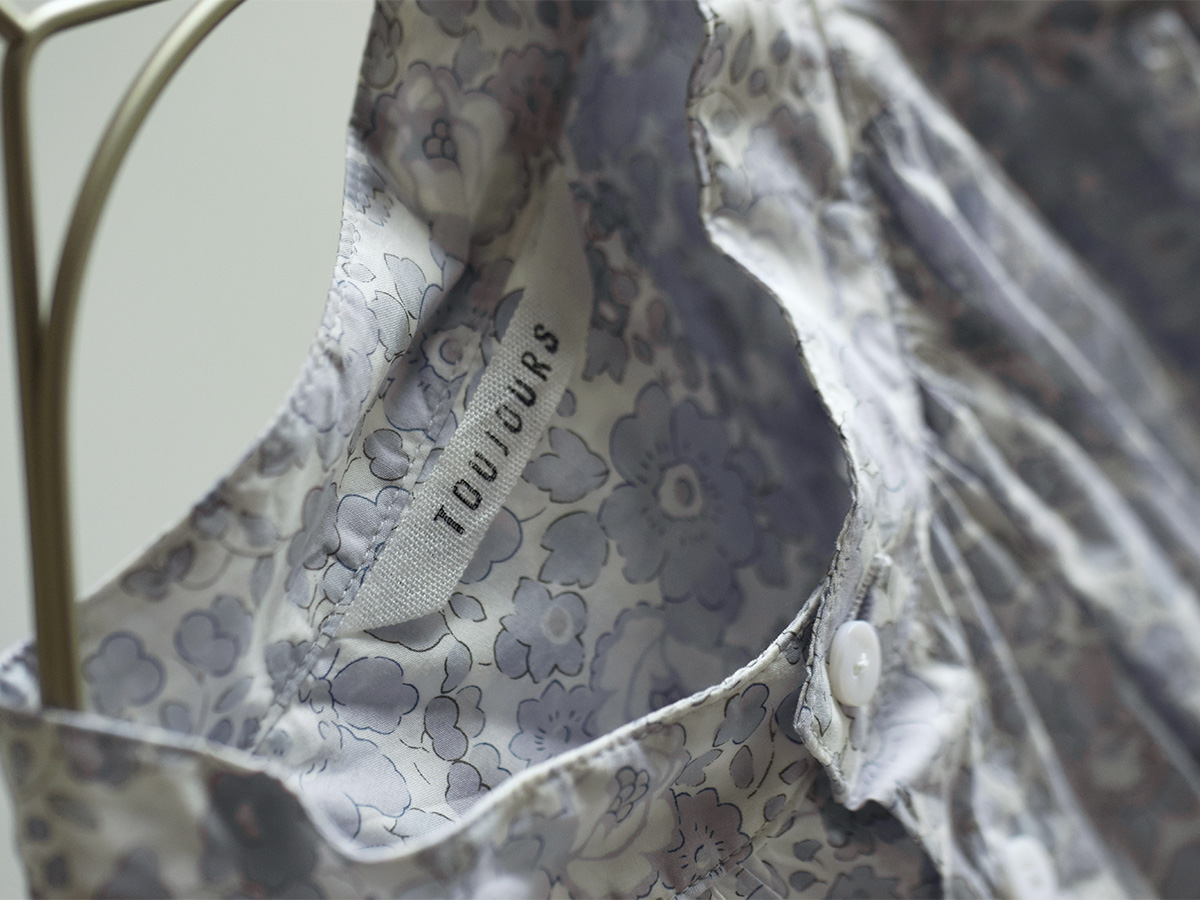 TOUJOURS(�g�D�W���[)���o�e�B�O���[ �t�����[�v�����g�R�b�g�� �V���c �gPleated Sleeveless Long Shirt�h ym44ss02