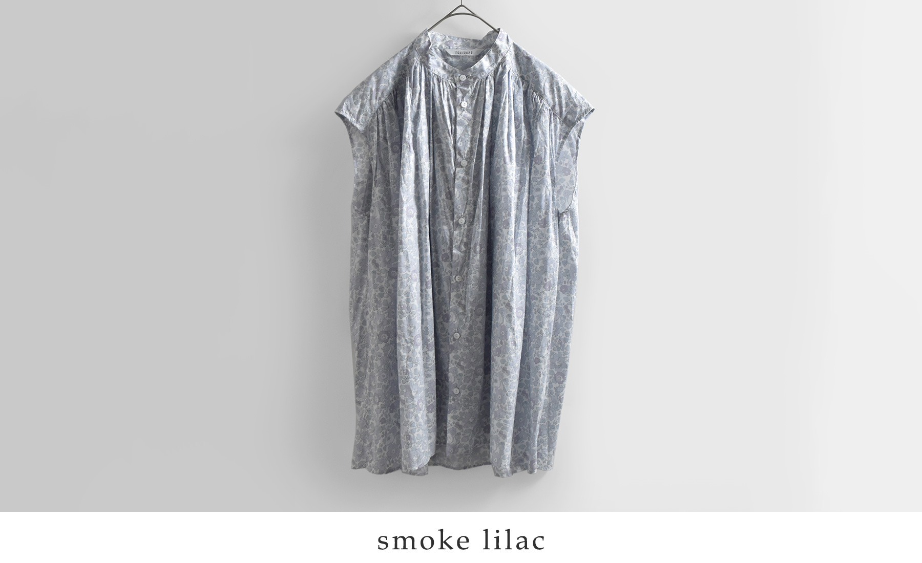 TOUJOURS(�g�D�W���[)���o�e�B�O���[ �t�����[�v�����g�R�b�g�� �V���c �gPleated Sleeveless Long Shirt�h ym44ss02