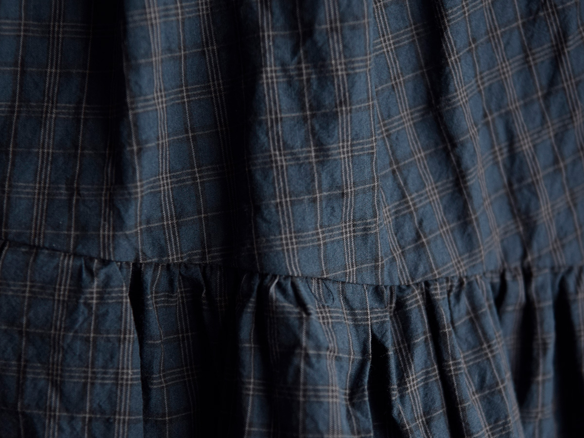 TOUJOURS(�g�D�W���[)�n�[�h�E�H�b�V���R�b�g�� �^�b�^�[�\�[���`�F�b�N �V���c�h���X �gBand Sleeve Tiered Shirt Dress�h ym44td05