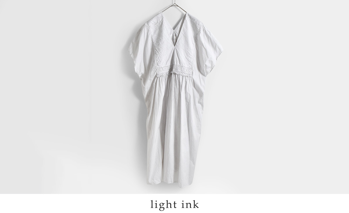 TOUJOURS(�g�D�W���[)�����N���R�b�g���y�[�p�[ �|���`���h���X �gNatural Garment Dyed Fringe Lace Poncho Dress�h ym44vd05