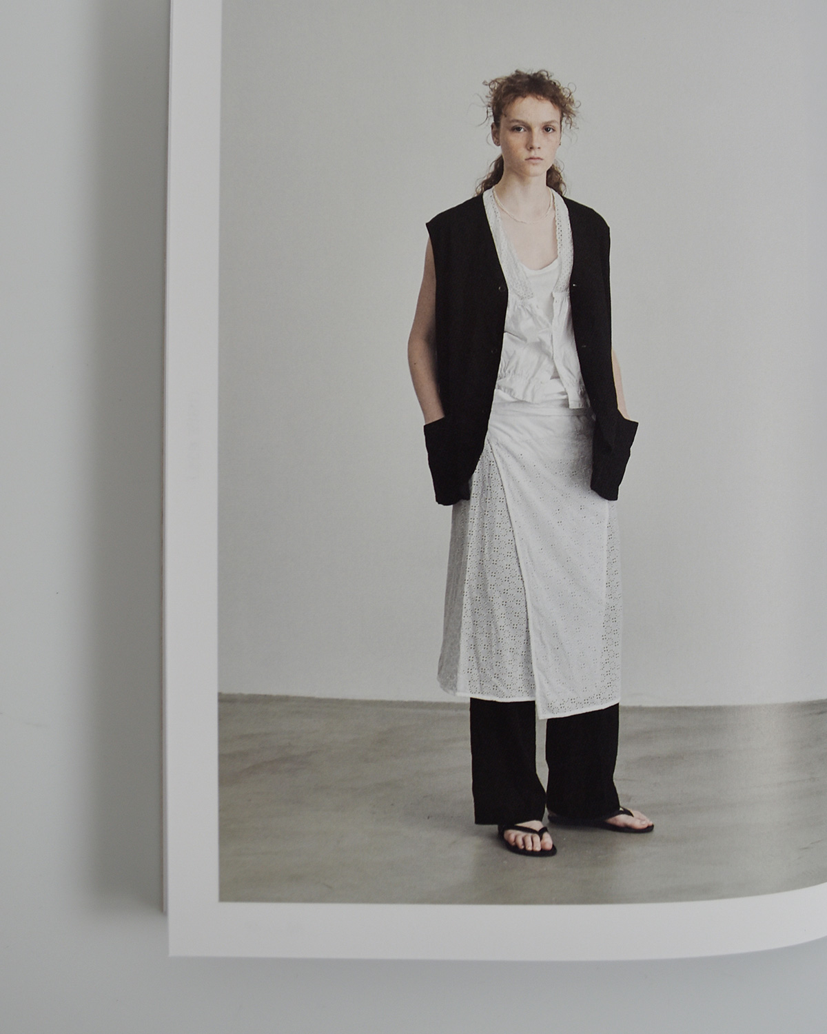 TOUJOURS(�g�D�W���[)�����N���R�b�g���y�[�p�[ �{�����V���c �gNatural Garment Dyed Fringe Lace Bolero Shirt�h ym44vs04