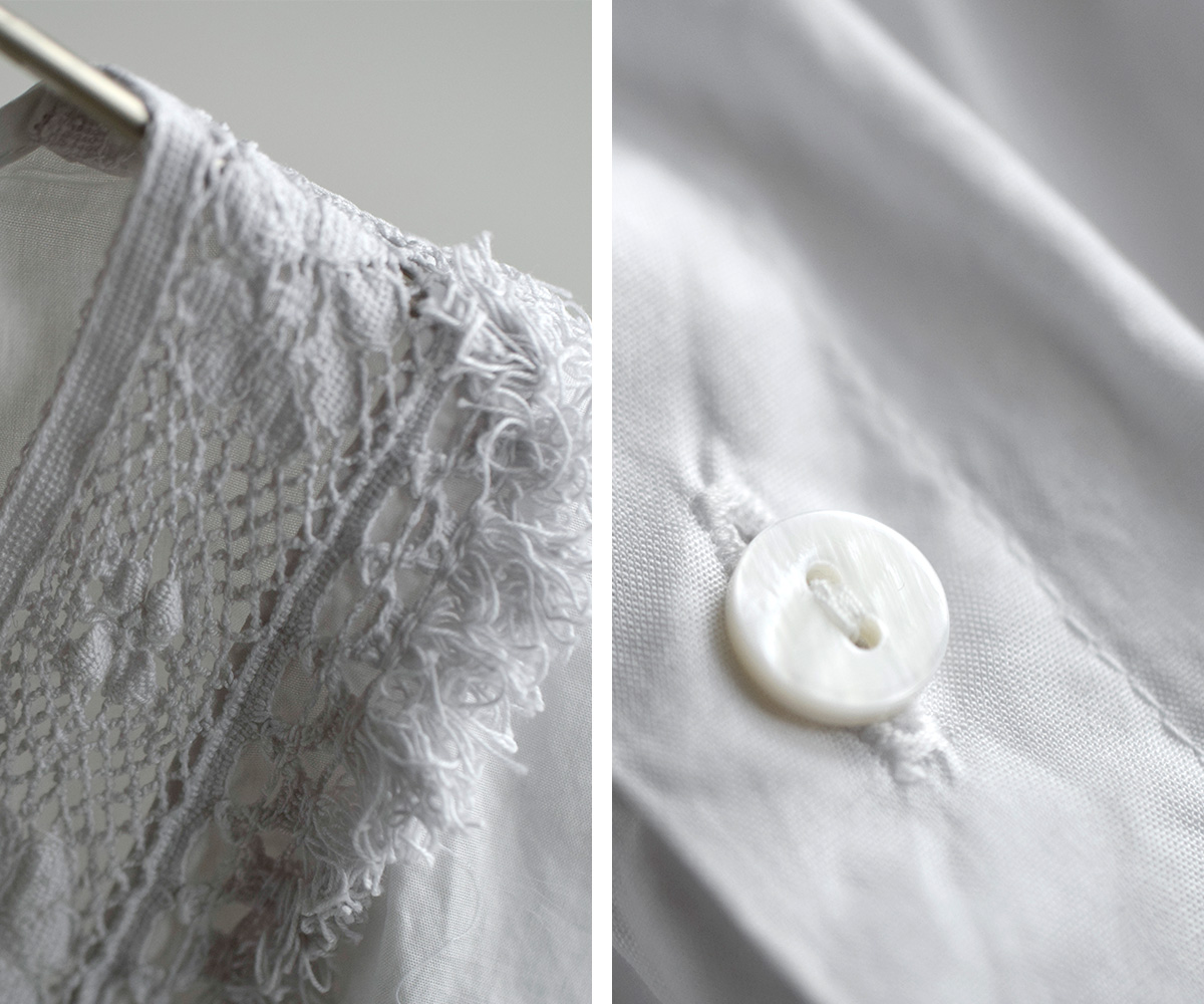 TOUJOURS(�g�D�W���[)�����N���R�b�g���y�[�p�[ �{�����V���c �gNatural Garment Dyed Fringe Lace Bolero Shirt�h ym44vs04