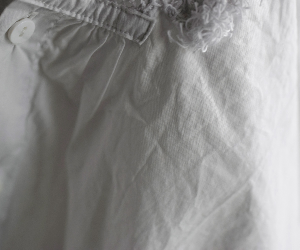 TOUJOURS(�g�D�W���[)�����N���R�b�g���y�[�p�[ �{�����V���c �gNatural Garment Dyed Fringe Lace Bolero Shirt�h ym44vs04