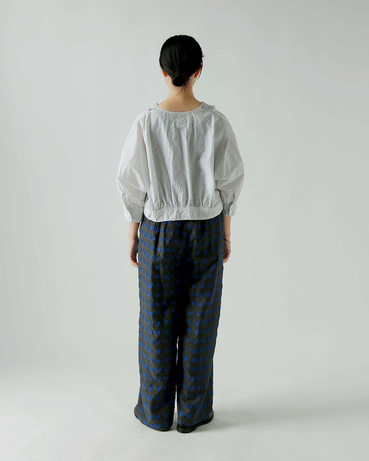 TOUJOURS(�g�D�W���[)�����N���R�b�g���y�[�p�[ �{�����V���c �gNatural Garment Dyed Fringe Lace Bolero Shirt�h ym44vs04