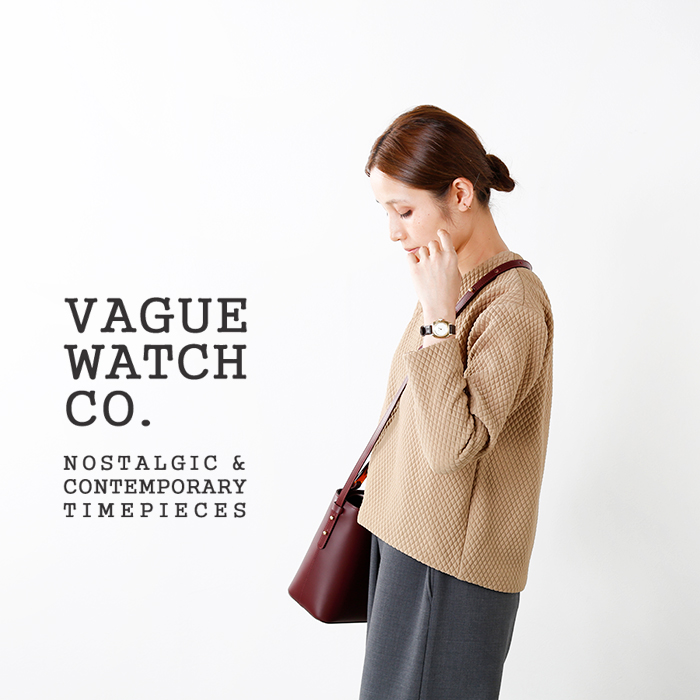 Vague Watch Co.(ヴァーグウォッチカンパニー)クロコダイルベルトアナログウォッチ“COUSSIN 12” co-s-012-ss-yg