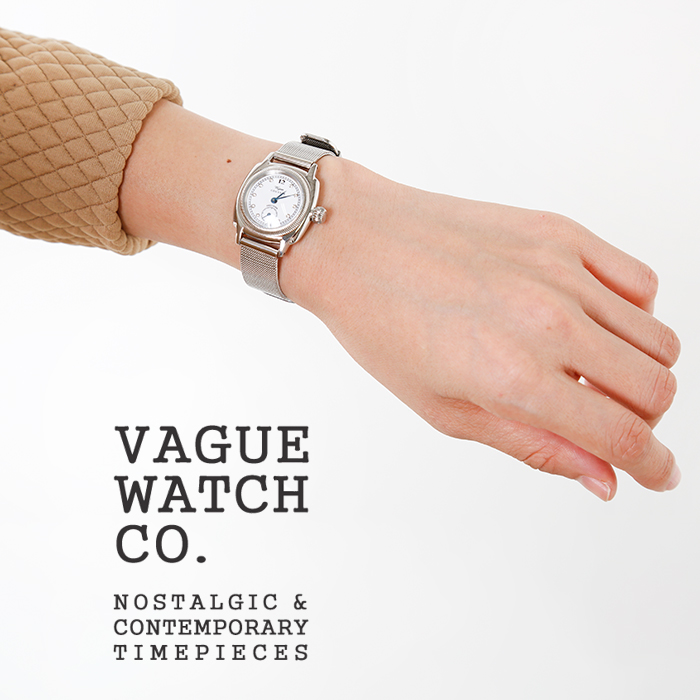 Vague Watch Co.(ヴァーグウォッチカンパニー)ステンレススチールメッシュベルトアナログウォッチ“COUSSIN Stn” co-s-22000