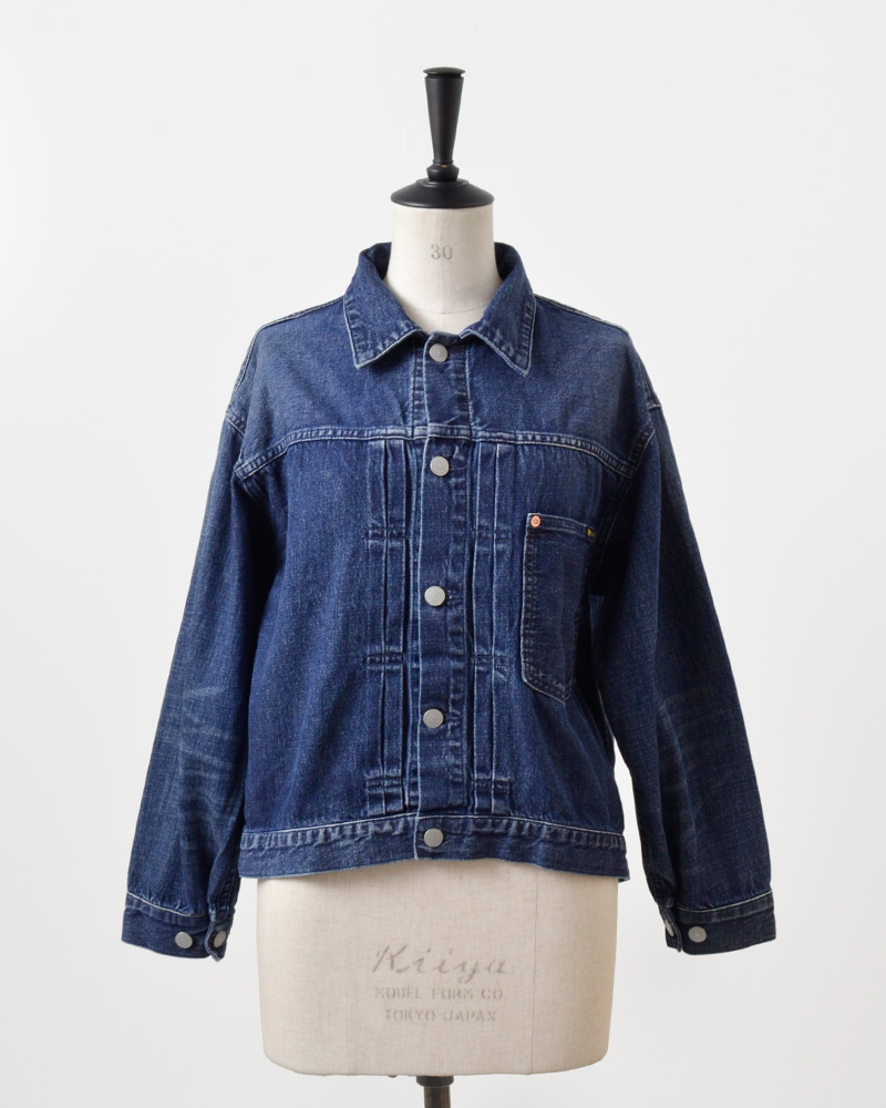 Kha Ki カーキ ビンテージディティールワイドデニムジャケット Loose 01 Denim Jk Mil 17fjk Mk
