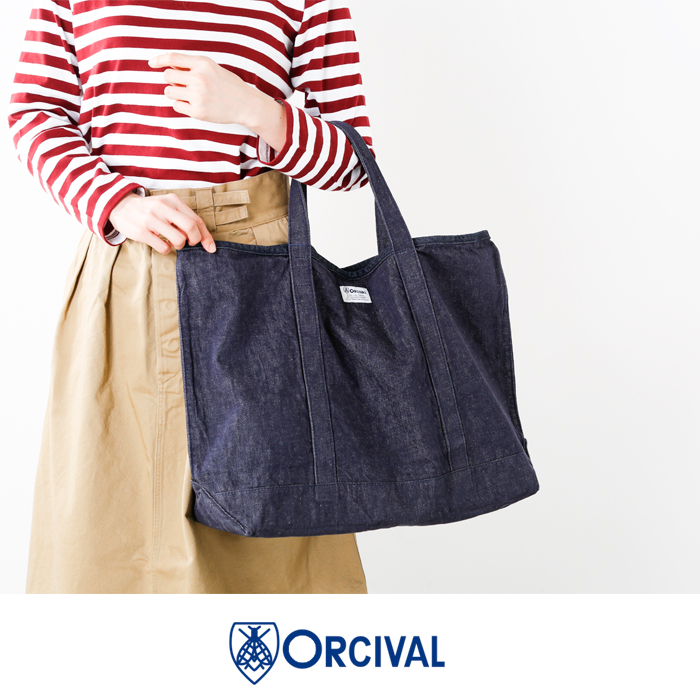 Orcival オーチバル オーシバル デニムトートバッグ L Rc 7104hdn Dnh Ms