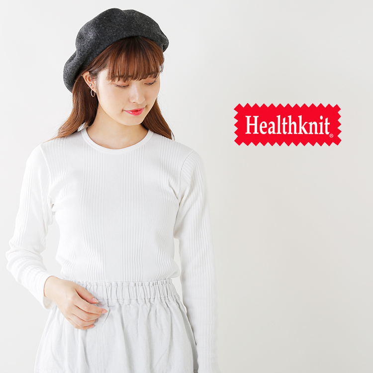 Healthknit ヘルスニット ブロードリブクルーネックロングスリーブカットソー 432 Mm