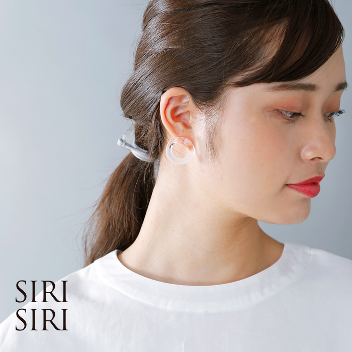 SIRI SIRI(シリシリ)耐熱ガラスピアス”Earrings SPRING CIRCLE CLEAR 