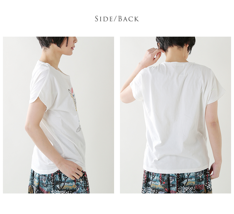 marble SUD(マーブルシュッド)刺繍ビッグフレンチスリーブTシャツ“EMB 