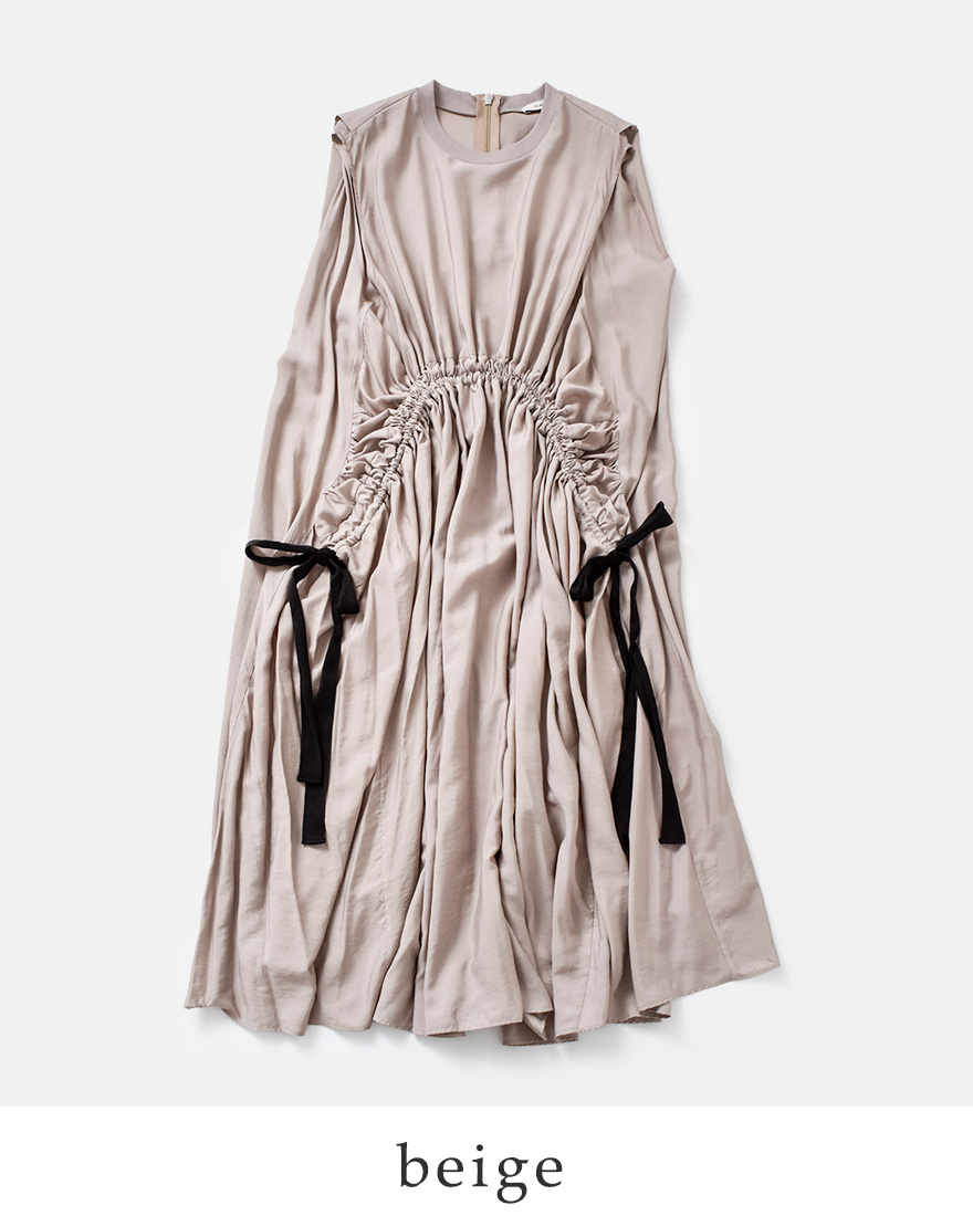 Clane クラネ ウエストデザインギャザーワンピース 5061 Mm