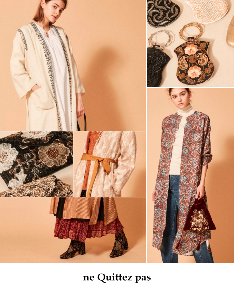 セール開催中 ヌキテパ シルク100 ウェストビーズ刺繍 ロングスカート ブランドおしゃれ