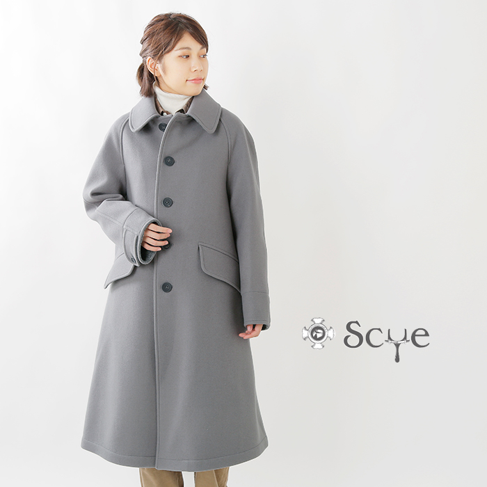 SCYE BASICS カシミヤ混ウールチェスターコート-