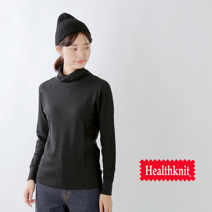 Healthknit ヘルスニット ベーシックワッフルタートルネックロングスリーブプルオーバー 606l Yh