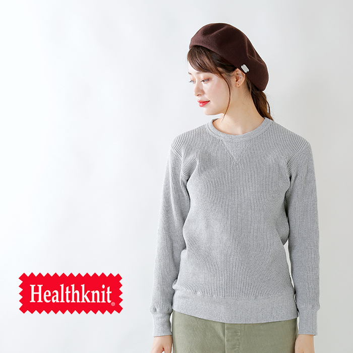 Healthknit ヘルスニット スーパーヘビーワッフルスウェットtee ロングスリーブカットソー 993 Yn