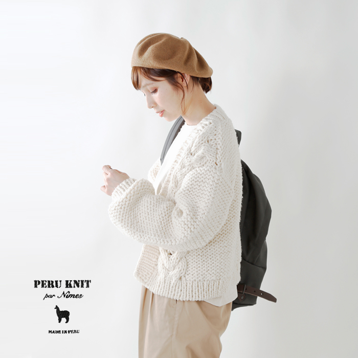 Peru Knit ペルーニット Aranciato別注 ニットショートボレロカーディガン Ifk Fn