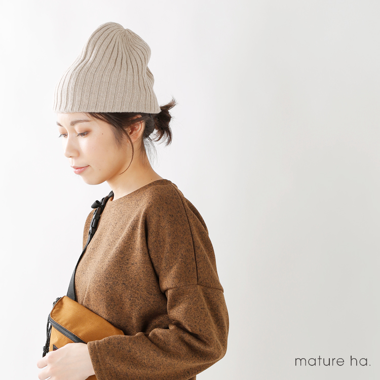 mature ha.(}`A[n)E[jbgLbvgslant cutting knit cap lambh mk-2133