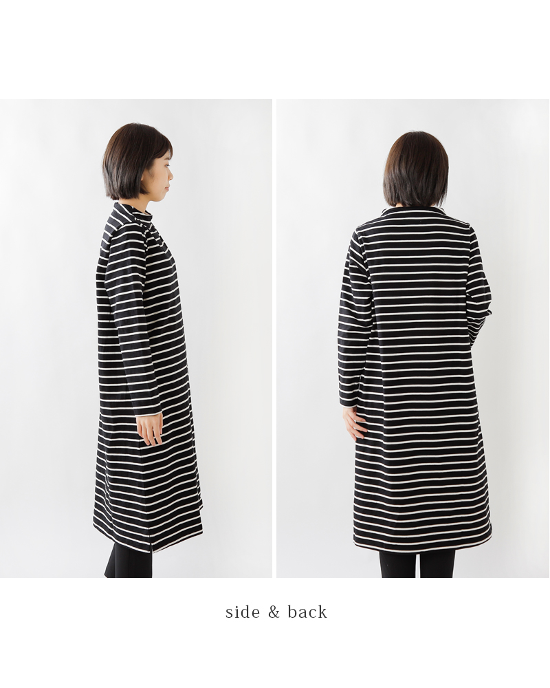 Nisica ニシカ コットンボーダーガンジーネックワンピース Nis 875 Ms