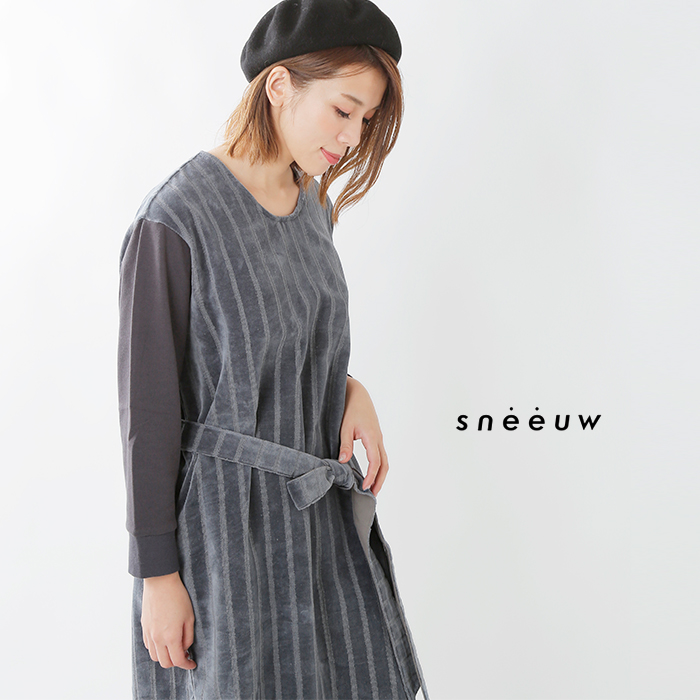 Sneeuw スニュウ ストライプパイルワンピース Snw 16 Mt