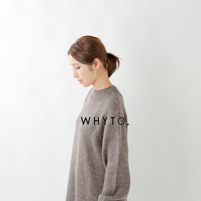 whyto(ホワイト)モヘアウールロングスリーブニットワンピース wht19fop6