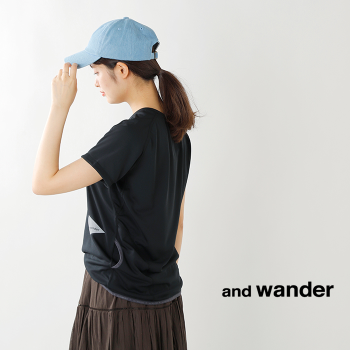 andwander(アンドワンダー)ドライジャージーラグランショートスリーブTシャツaw91-jt793