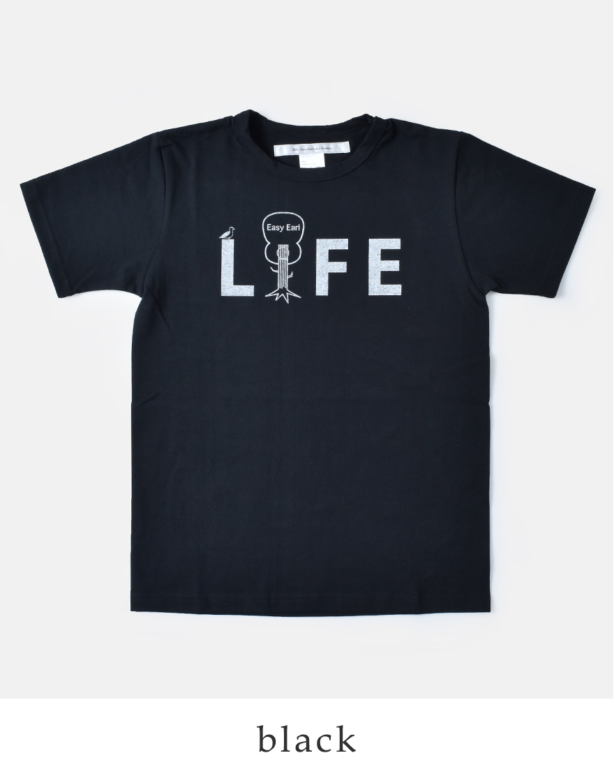 EEL(イール)コットンプリントTシャツ“LIFE” e-19519