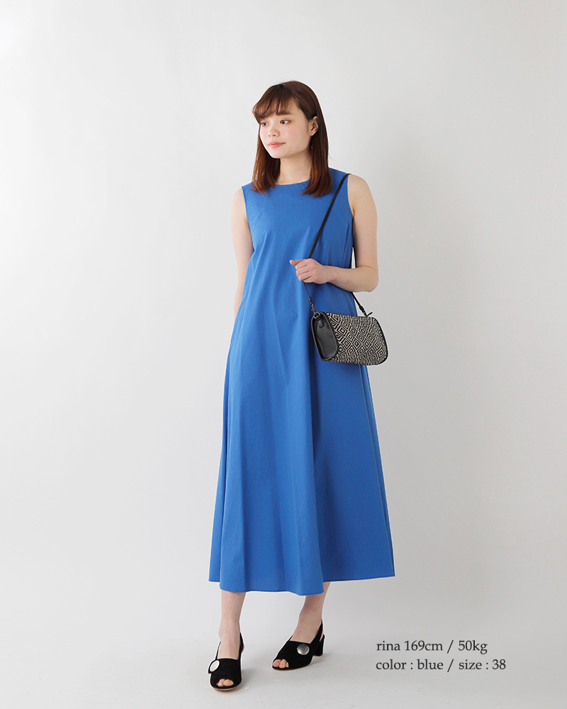 Yangany ヤンガニー ノースリーブロングワンピース F 5549