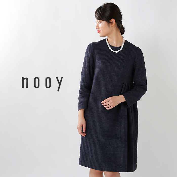 nooy(ヌーイ)モノクロームリボンジャガードベルドレス nop02ss19