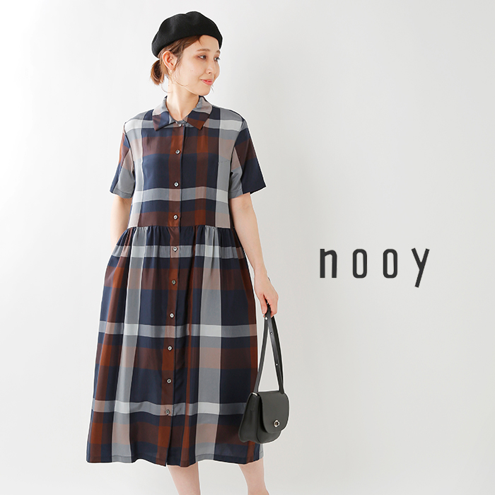 Nooy ヌーイ ブロックチェッククロックドレス Nop04ss19 Mt